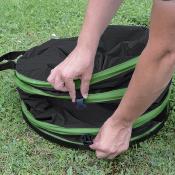 Sac pliable pour feuilles et déchets de jardin 120L avec base respirante