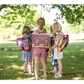 Cartable en ligne personnalisé model petits fantomes rouge