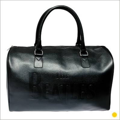  Sac de voyage ou de sport aspect cuir Les Beatles Black Logo