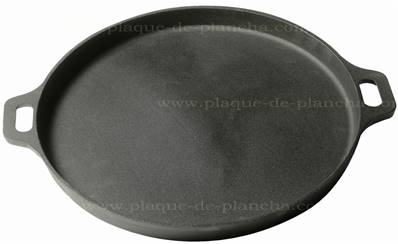 Plaque de plancha ronde en fonte lisse  