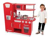 Cuisine enfant dinette haut de gamme vintage rouge