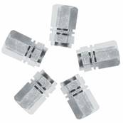 Bouchon de valve sport pour voiture couleur gris 5 pieces