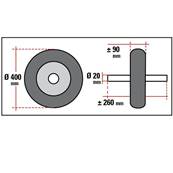 Roue pour brouette anti crevaison run flat 400 mm