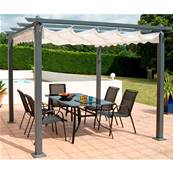 Pergola en aluminium 3x4 metres avec toit retractable