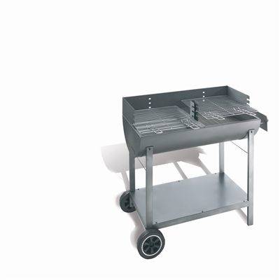 Barbecue charbon et bois tonneau taille XL 