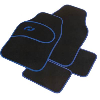 Tapis de protection pour voiture motif pieds de bébé bleu