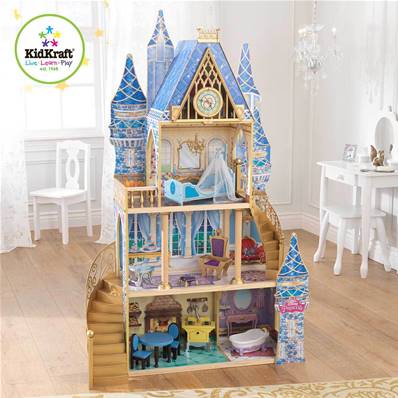 Maison de poupée en bois chateau Cendrillon Disney taille XL 