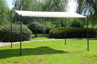 Pergola tonnelle ecru 3x4 metres adossé ou autoportée