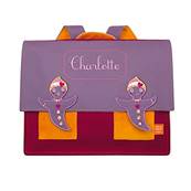 Cartable pour ecole personalisé modele petit fantome violet