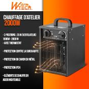 Chauffage d'atelier - chantier- PRO - 2000W - contour metal