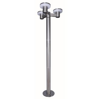 Lampadaire de jardin solaire - corps inox - hauteur 200 cm - contrôle par télécommande