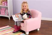 Chaise fauteuil rose pour chambre de princesse