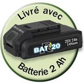 Taille-haies avec lames 520 mm sur batterie + chargeur