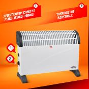 Radiateur chauffage convecteur 2000W avec thermostat