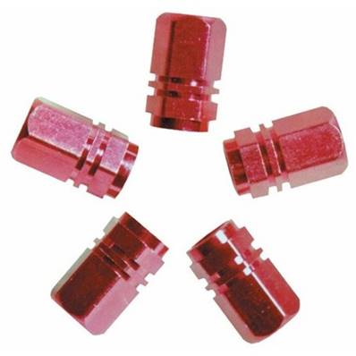 Bouchon de valve sport pour voiture couleur rouge 5 pieces