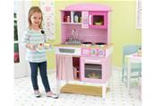 Cuisine enfant dinette rose pastel complete avec four evier plaque