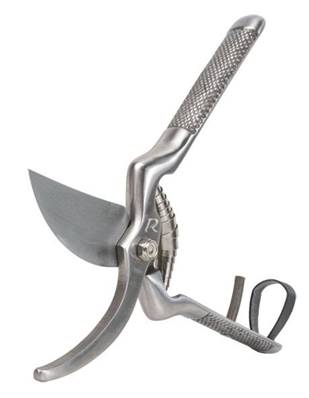 Secateur de jardin en fer forgé - lame courbe - 230 mm