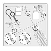 5 raccords rapide pour compresseur air raccord 1/4