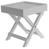 Petite table d'appoint blanche pour chambre salon ou terrasse