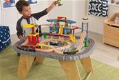 Table et circuit de train en bois avec aeroport kidkraft 