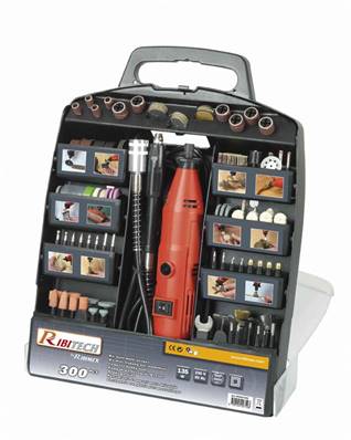 Coffret mini perceuse 135W et 300 accessoires complet