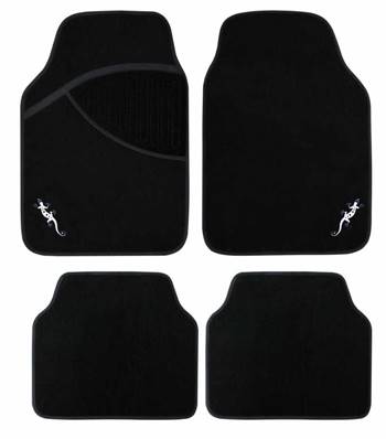 Tapis pour voiture avec logo salamandre lezard gecko Blanc