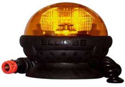 gyrophare orange ellipse avec ventouse 12V tracteur utilitaire