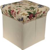 Repose jambe et boite de rangement deco fleur