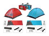 Tente dome 2 personnes + 2 sacs de couchage + 2 matelas 