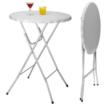 Table de bar type bistrot pliante 80 x 115 cm structure metal