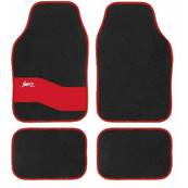 Tapis sol pour voiture design rouge et noir SPORT