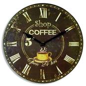 Horloge déco coffee shop diametre 30 cm pour cuisine ou salon livraison gratuite