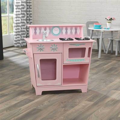 KidKraft cuisine dinette en bois vintage rose