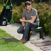 Banc agenouilloir de jardin réversible avec coffre de rangement (genoux ou assis)